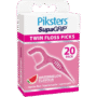 Piksters SupaGRIP Twin Floss Picks Watermelon Flavour 20 pack