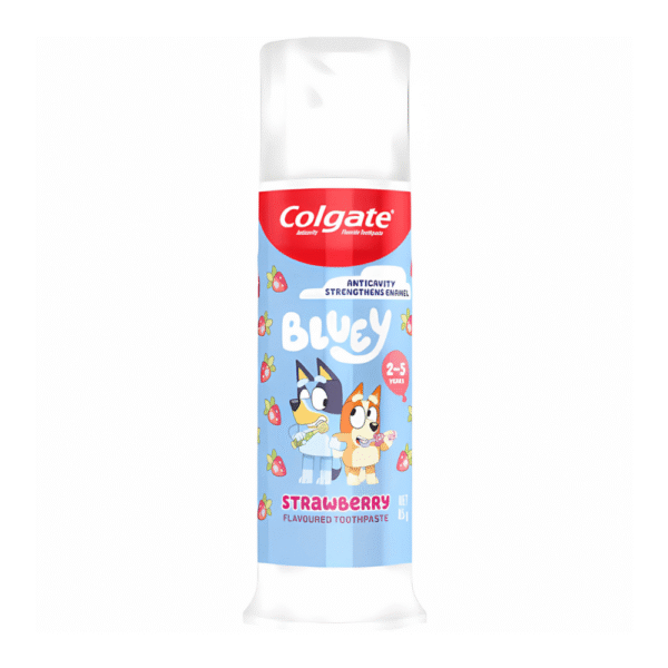 Colgate Kids Bluey Toothpaste Pump Strawberry Flavour 85g