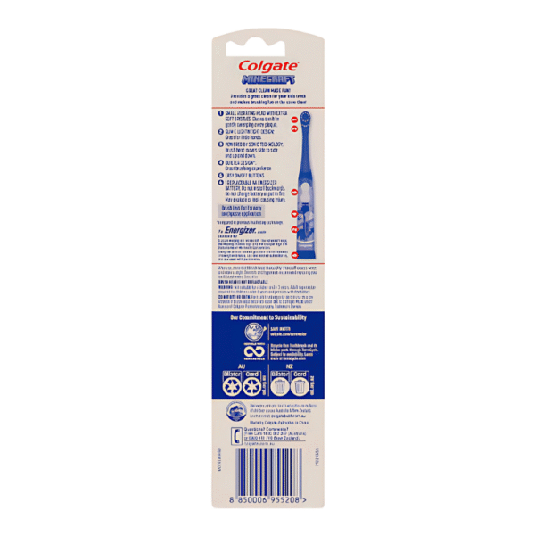 Colgate Kids Toothbrush Battery Sonic Minecraft each - Image 2