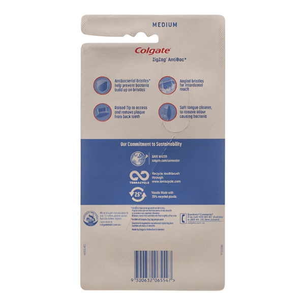 Colgate Manual Toothbrush Zig Zag Interdental Clean Med Value 6 pack - Image 2