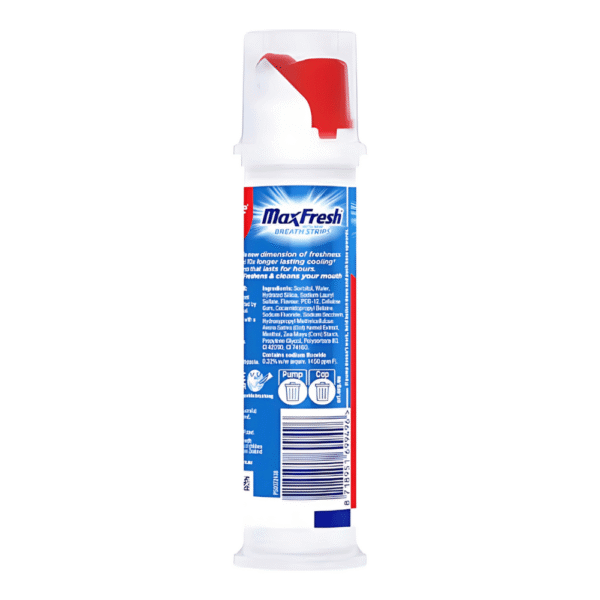 Colgate Max Fresh Pump Toothpaste With Breath Strips Cool Mint 130g - Image 2