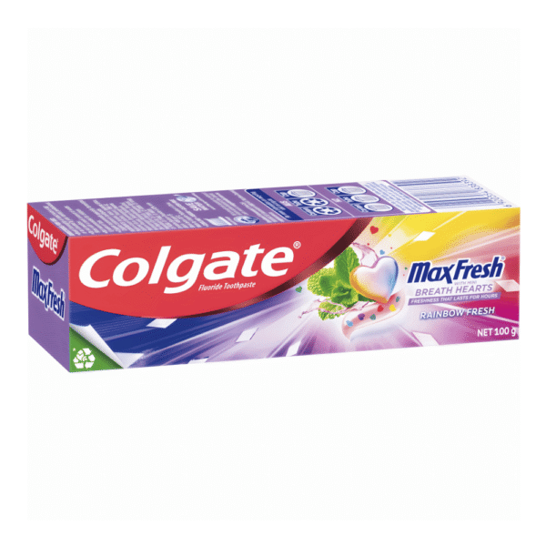 Colgate Max Fresh Toothpaste With Mini Breath Hearts Rainbow Fresh 100g