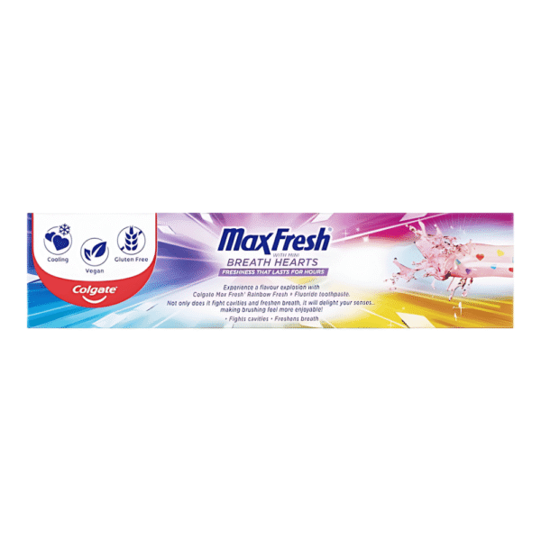 Colgate Max Fresh Toothpaste With Mini Breath Hearts Rainbow Fresh 100g - Image 2