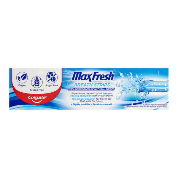 Colgate Max Fresh Toothpaste With Mini Breath Strips Cool Mint 115g - Image 2