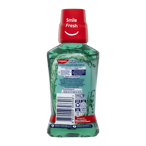 Colgate Mouthwash Freshmint Alcohol Free - Plax 250ml - Image 2