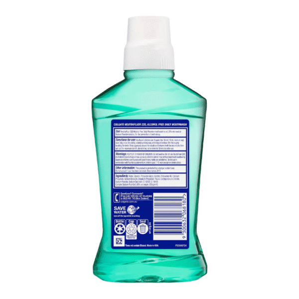 Colgate Mouthwash Mint Neutrafluor 220 Daily Fluoride 473ml - Image 2