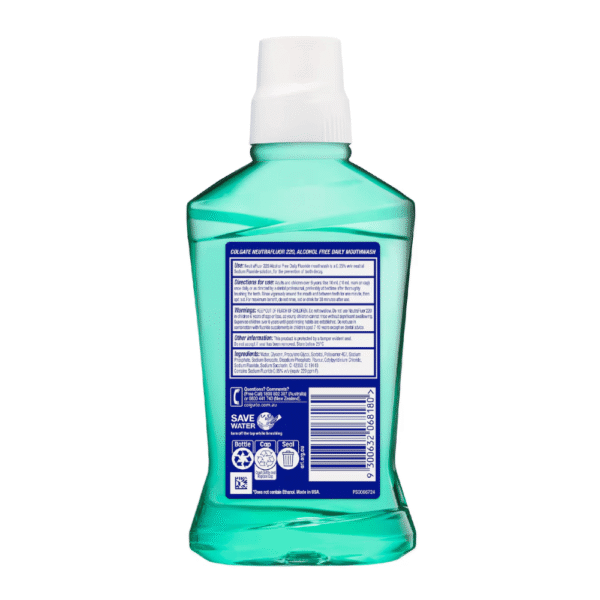 Colgate Mouthwash Mint Neutrafluor 220 Daily Fluoride 473ml - Image 2