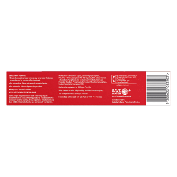 Colgate Teeth Whitening Toothpaste Optic White Enamel Care 140g - Image 2