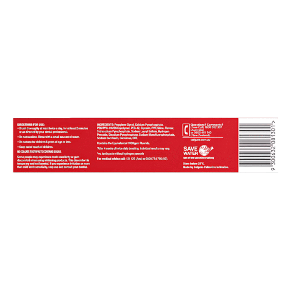 Colgate Teeth Whitening Toothpaste Optic White Stain Fighter 140g - Image 2