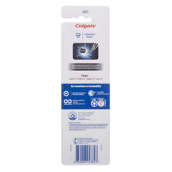 Colgate Toothbrush 360 Charcoal Spiral Soft 3 pack - Image 2