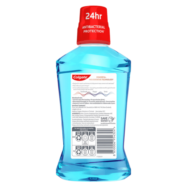 Colgate Total Active Prevention Mouthwash Clean Mint 500mL - Image 2