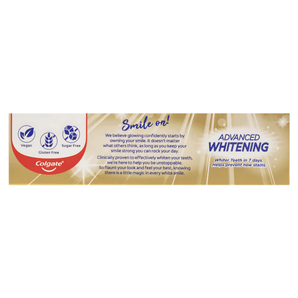 Colgate Whitening Toothpaste Advanced Whiten Tartar Control 115g - Image 2