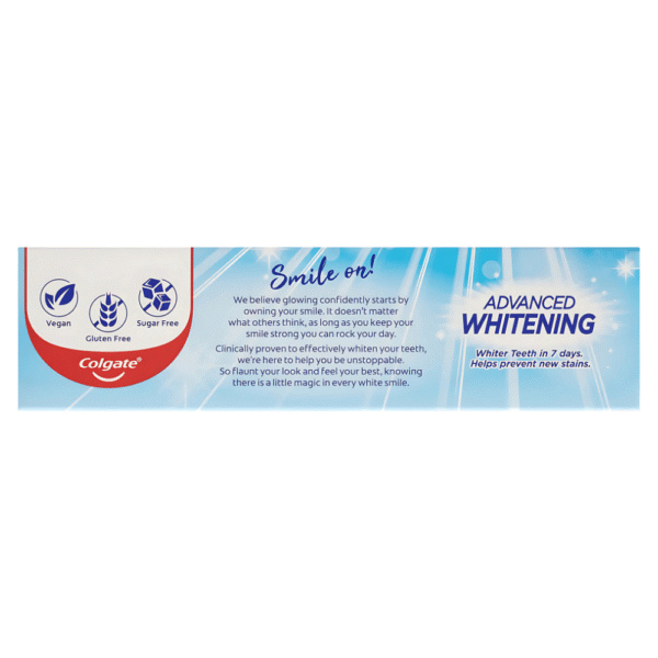 Colgate Whitening Toothpaste Advanced Whitening 115g - Image 2