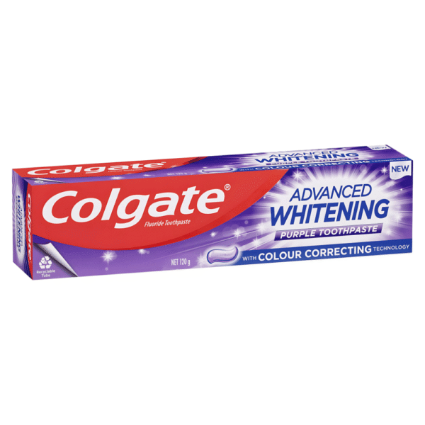 Colgate Whitening Toothpaste Advanced Whitening Purple 120g