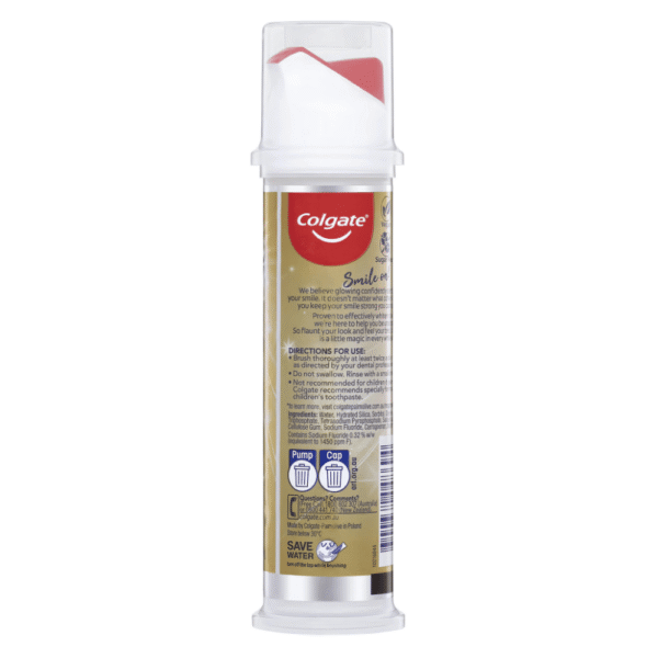 Colgate Whitening Toothpaste Advanced Whitening Tartar Pump 130g - Image 2