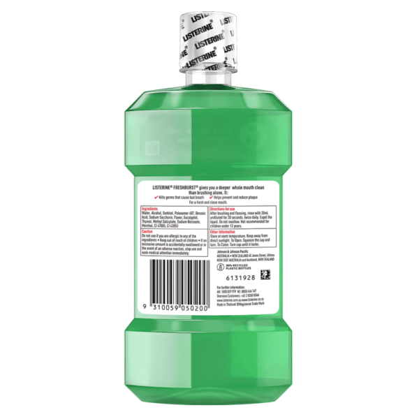 Listerine Freshburst Antibacterial Mouthwash 250mL - Image 2