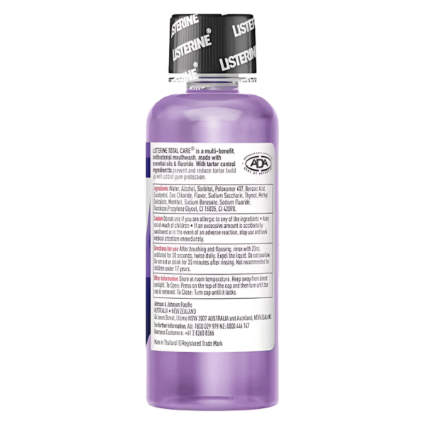 Listerine Total Care Antibacterial Mouthwash 100mL - Image 2