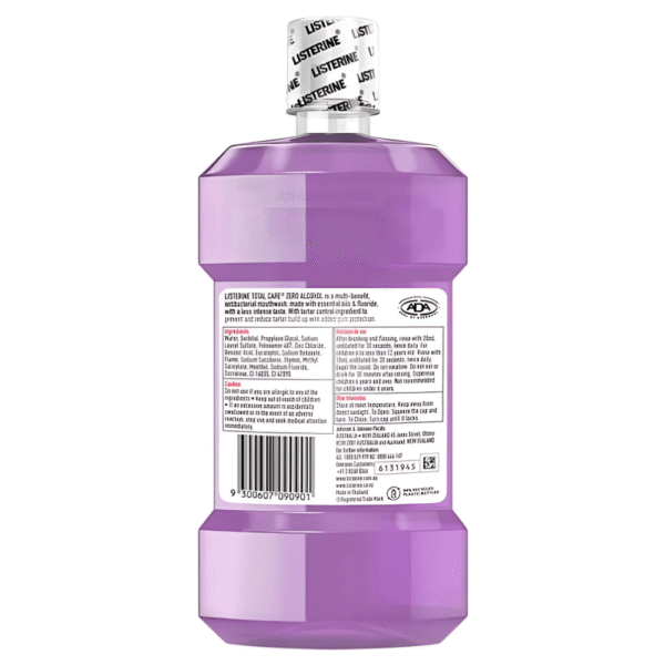 Listerine Total Care Zero Alcohol Antibacterial Mouthwash 500mL - Image 2