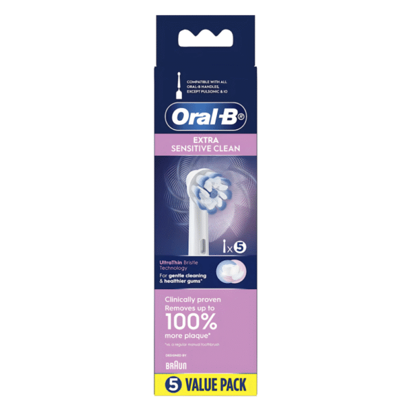 Oral-B Extra Sensitive Clean White Electric Toothbrush Refills 5 pack