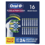 Oral-B Floss Action Toothbrush Heads Replacements 16 pack