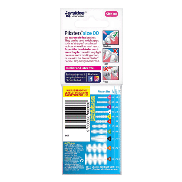 Piksters Interdental Brushes Size 00 10 pack - Image 2