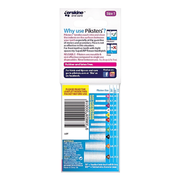 Piksters Interdental Brushes Size 1 10 pack - Image 2