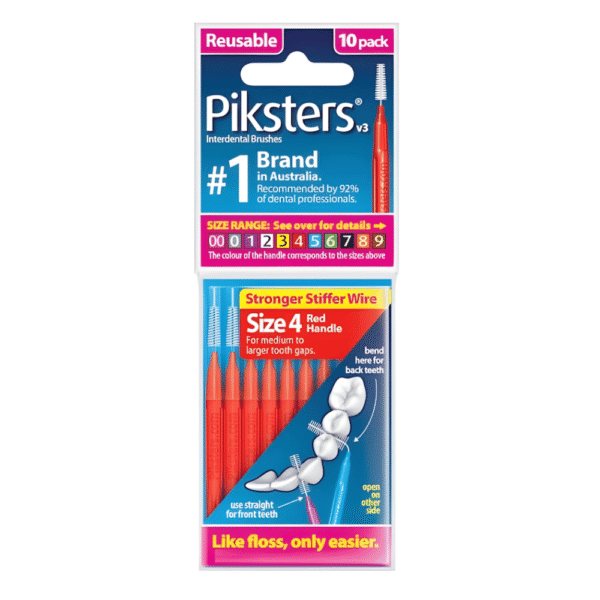 Piksters Interdental Brushes Size 4 10 pack