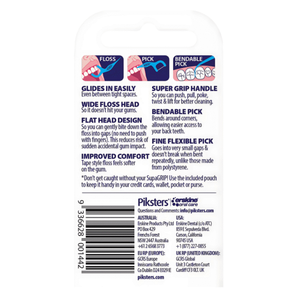 Piksters SupaGrip Dental Floss Picks 20 pack - Image 2