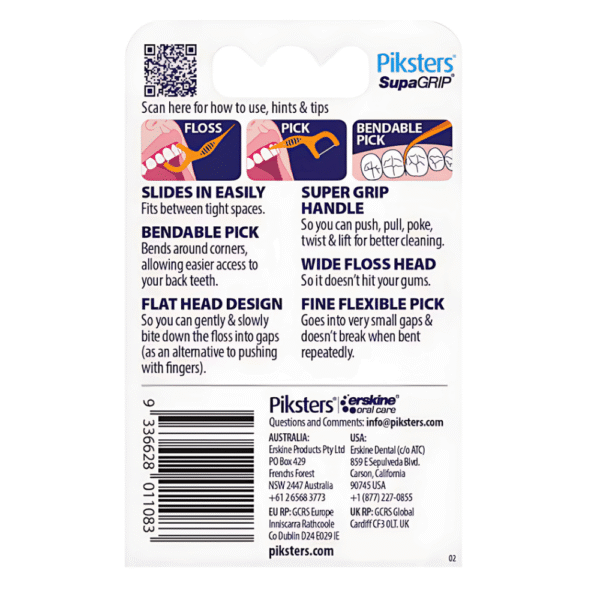Piksters SupaGRIP Fine Floss Picks 40 pack - Image 2