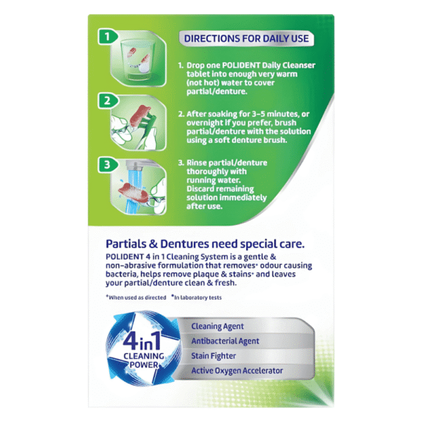 Polident 3 Minute Daily Cleanser For Dentures And Partials 36 pack - Image 2