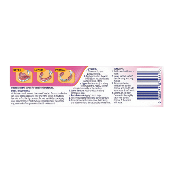 Polident Hold & Comfort Partial & Denture Adhesive 40g - Image 2