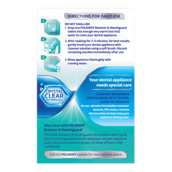 Polident Retainer & Mouthguard Daily Cleanser 36 pack - Image 2