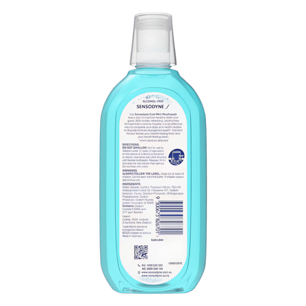 Sensodyne Cool Mint Gentle Mouthwash for Sensitive Mouths 500mL - Image 2