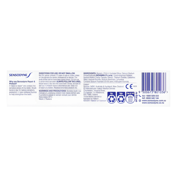 Sensodyne Repair & Protect Toothpaste For Sensitive Teeth 100g - Image 2