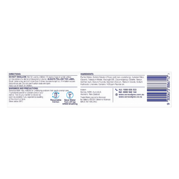 Sensodyne Sensitivity & Enamel Whitening Toothpaste 100g - Image 2
