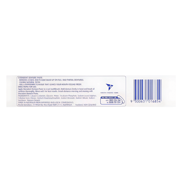 Steradent Active Plus Denture Cleaning Paste Fresh Mint 115g - Image 2