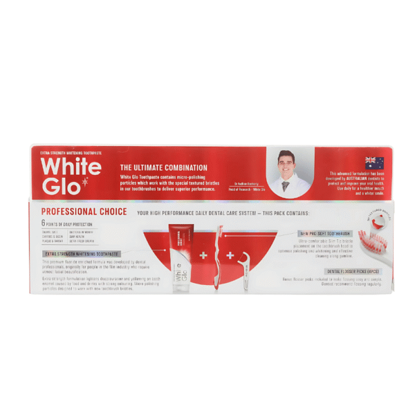White Glo Professional Choice Toothpaste Extra Strenght Whitening 150g - Image 2