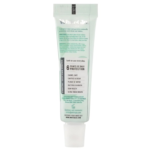White Glo Travel Toothpaste Charcoal 24g - Image 3