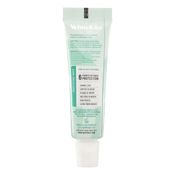 White Glo Travel Toothpaste Professional White 24g - Image 3