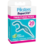 Piksters SupaGRIP Twin Floss Picks Mint Flavour 20 pack