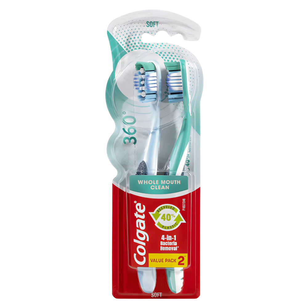 colgate-toothbrush-360-soft-value-pack-1.png Colgate Toothbrush 360 - Soft Value Pack 2 pack - Image 1