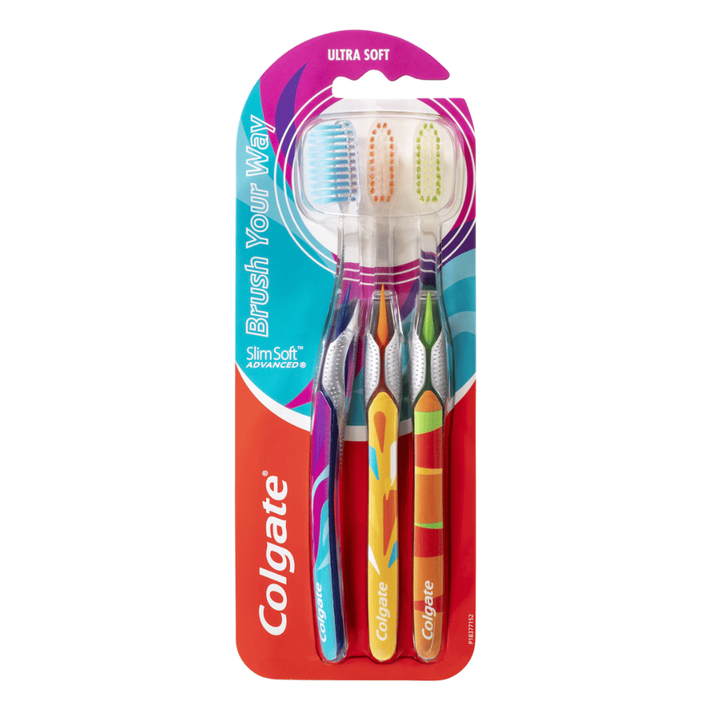 colgate-toothbrush-slim-soft-advanced-ultra-soft-1.png Colgate Toothbrush Slim Soft Charcoal Infused each - Image 1
