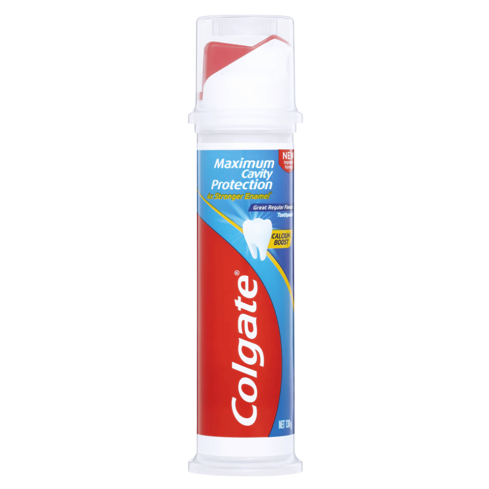 colgate-toothpaste-maximum-cavity-protection-great-regular-pump-1.png Colgate Toothpaste Triple Action Micro Cleaning 165g - Image 1