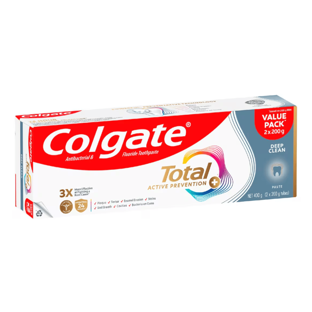 colgate-total-active-prevention-deep-clean-toothpaste-value-pack-1.png Colgate Total Active Prevention Deep Clean With Charcoal Toothpaste 115g - Image 1