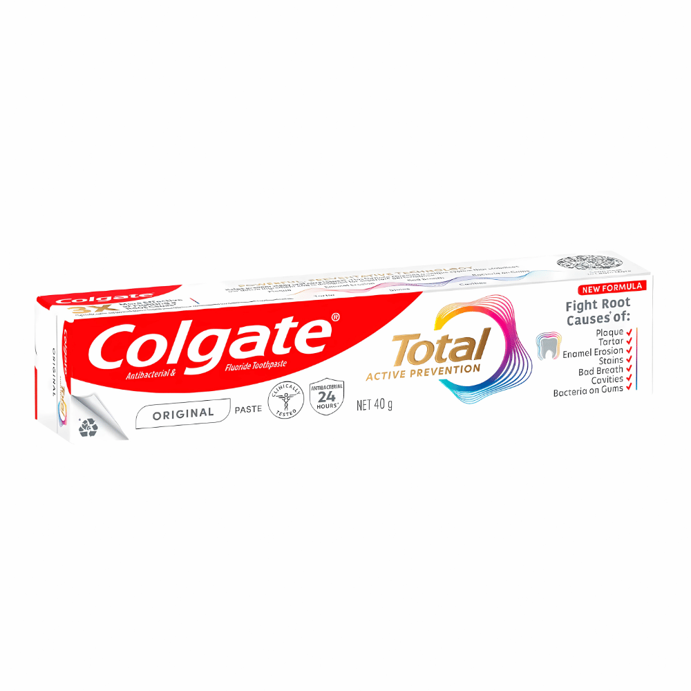 colgate-travel-total-active-prevention-original-toothpaste-1.png Colgate Travel Total Active Prevention Original Toothpaste 40g - Image 1