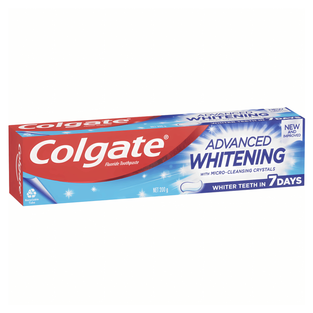 colgate-whitening-toothpaste-advanced-whitening.png Colgate Whitening Toothpaste Advanced Whitening 200g - Image 1