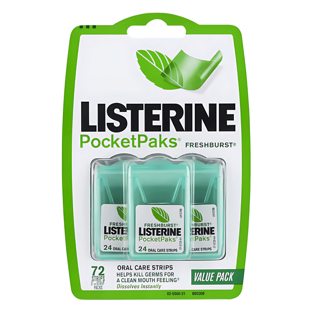 listerine-pocketpaks-oral-care-strips-freshburst-1.png Listerine Pocketpaks Oral Care Strips Freshburst 72 pack - Image 1
