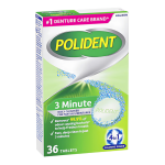 Polident 3 Minute Daily Cleanser For Dentures And Partials 36 pack